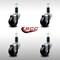 Service Caster 3'' SS Hard Rubber Wheel Swivel 1-1/4'' Expanding Stem Caster Set, 4PK SCC-SSEX20S314-HRS-114-4 - alternate 4